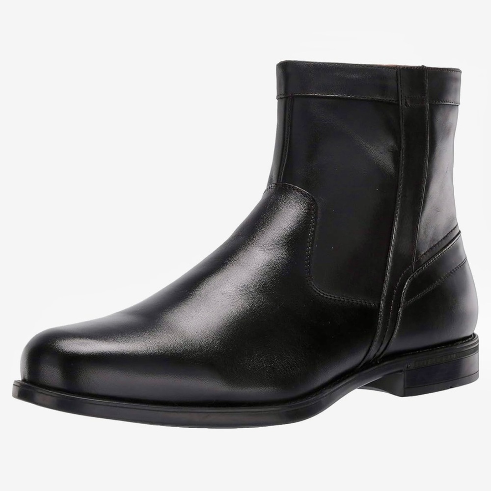 Florsheim Men's Medfield Plain Toe Zip Boot Fashion Black New 10.5 EEE